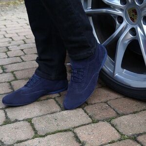 Sparco Imola-GP Blue Suede Driving Shoes - New in Box - Fits Mens Size 9.5D